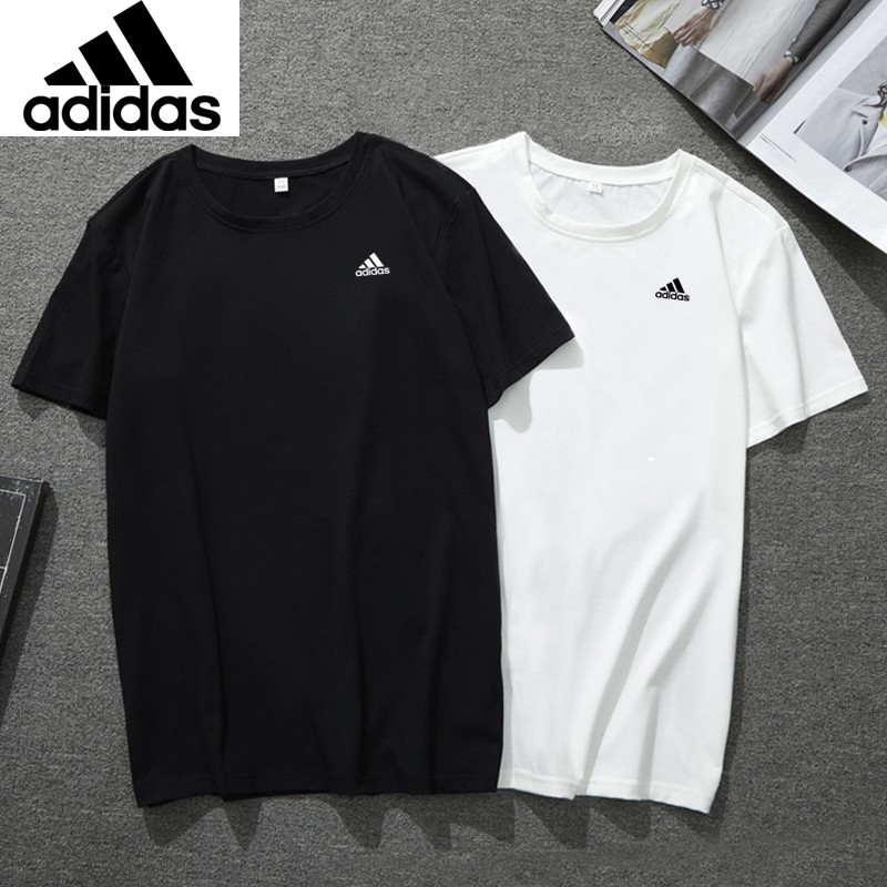 XS-5XL Adidas Couple Shirt Tee Men Women's T-shirt Summer Short Sleeve  Round Collar Plain Tee | Shopee Philippines