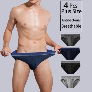 Cacti Keno 4 pcs Men's Cotton plus size Brief stretch cotton underwear spandex briefs 3XL 4XL 5XL