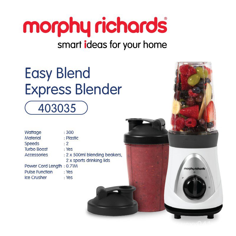 Morphy Richards Personal Blender Easy Blend Fruit blender, Milkshake blender 403035 xmBS