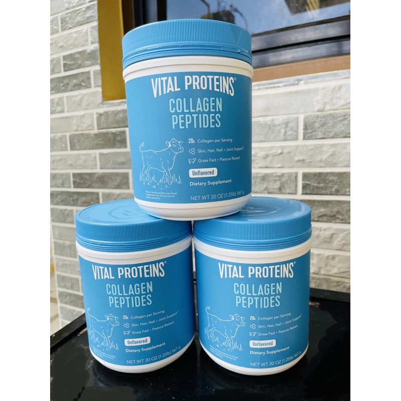 VITAL PROTEINS COLLAGEN PEPTIDES UNFLAVORED 5 10 or 20 OZ | Shopee ...