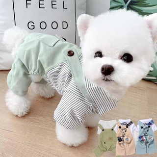 Puppy clothes pet clothes cat clothes dog clothes spring-summer-autumn breathable pet four-legged clothes pet overalls