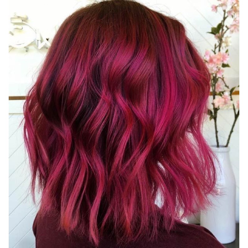 French Rose Red Hair Dye Powder Pot Vibrant Bleaching Set | Shopee ...