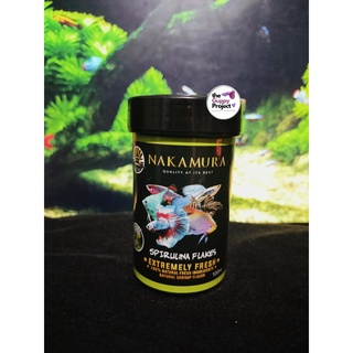 Nakamura Spirulina Flakes 100mL The Guppy Project Guppy Betta Goldfish and Other Ornamental Fishes