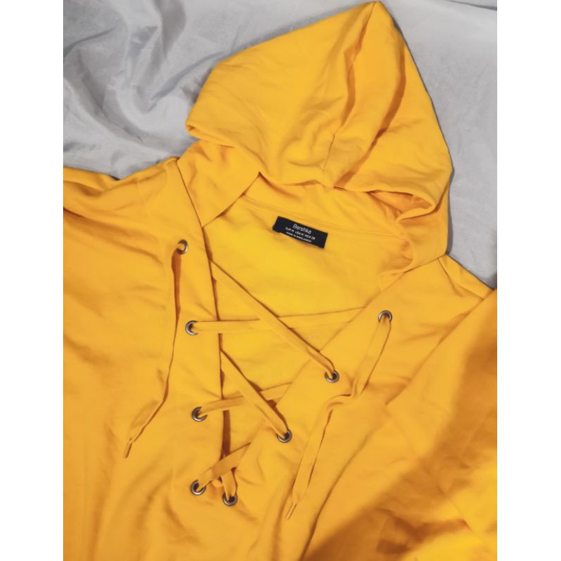 bershka yellow hoodie