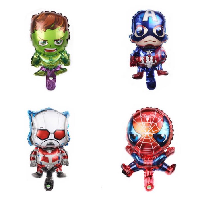 MINI Cartoon Hero Series/McQueen car Aluminum Foil Material Superman  Spiderman Children's Toy Mini B | Shopee Philippines