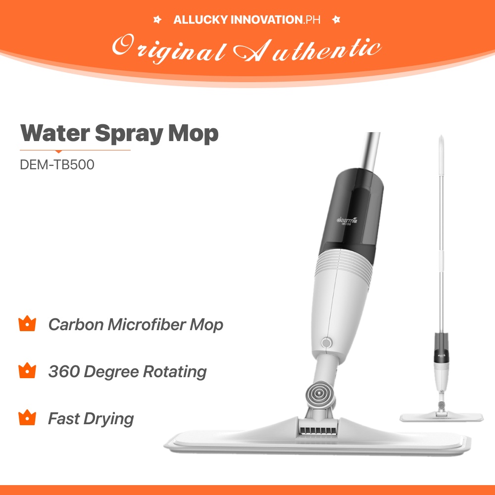 Deerma Mop TB500 Water Spray Mop 360 Degrees Rotating 350mL Water Tank Mop & Cleaning Cloth