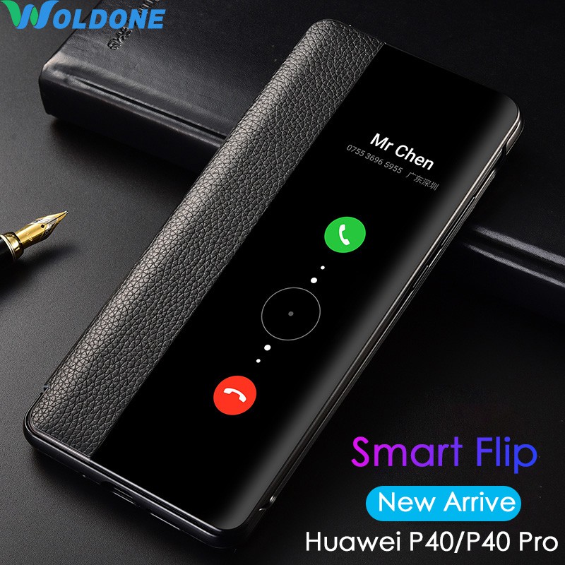 2020 Smart Flip Case For Huawei Mate 40 Pro P40 Pro Mate 30 Pro 5g 20 10 P30 P20 Pro Leather