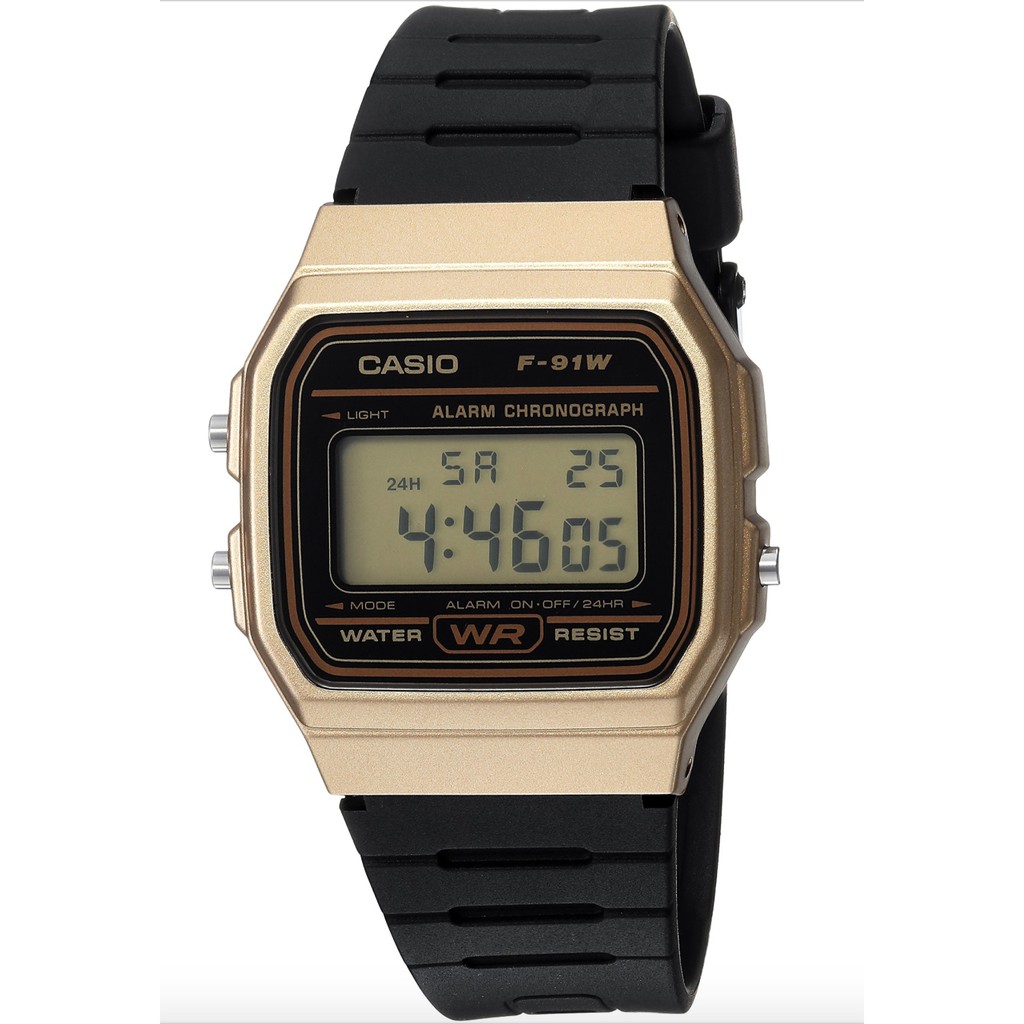 Original Casio Watch F91WM-9A Digital Gold & Black Women F91 | Shopee ...