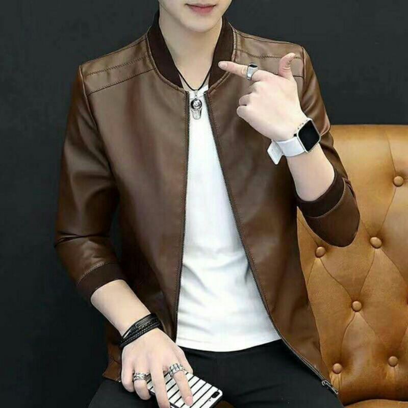 Korean Leather Jacket5 Shopee Philippines
