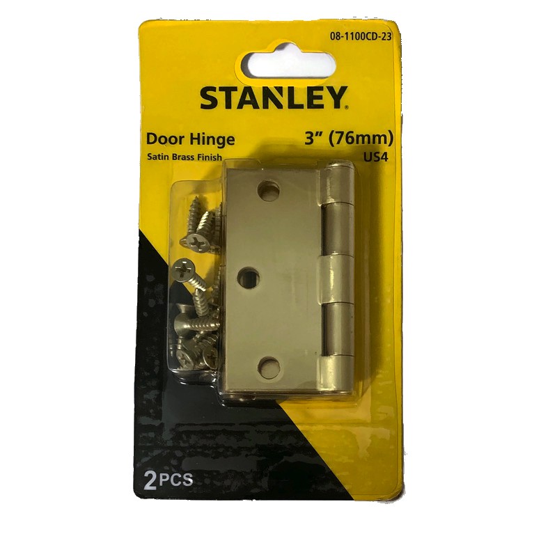 Stanley Satin Brass Loose Pin Hinges 3 inches (2 pcs.) 081100CD23