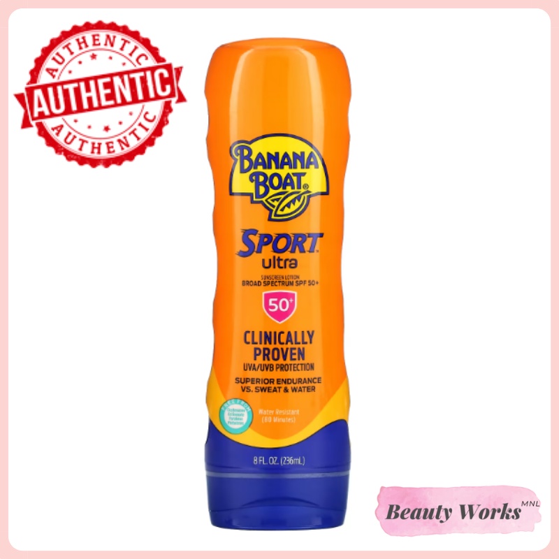 Banana Boat Sport Ultra Sunscreen Lotion SPF 50, 8oz/236ml Shopee