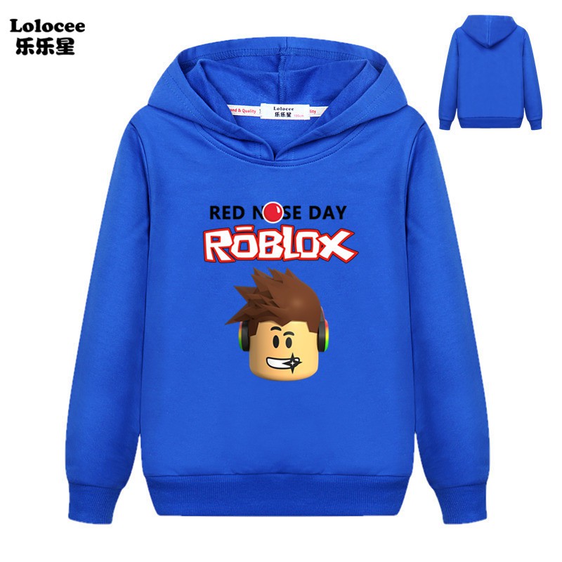 Roblox Red Nose Day Hoodies Kids Boys Hoodie Sweatshirt Tops Basic Coat Size 100 160cm Shopee Philippines - roblox hoodies color