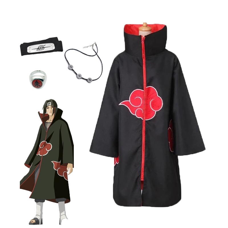 Akatsuki Cloak Itachi Naruto Cosplay Costume Kids Pain Deidara Fancy ...