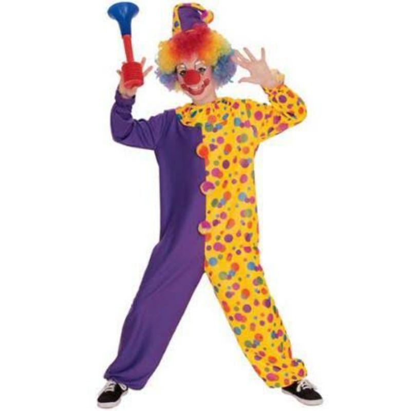 Clown Adult Costume with free Hat Nickelodeon Cartoon Characters ...