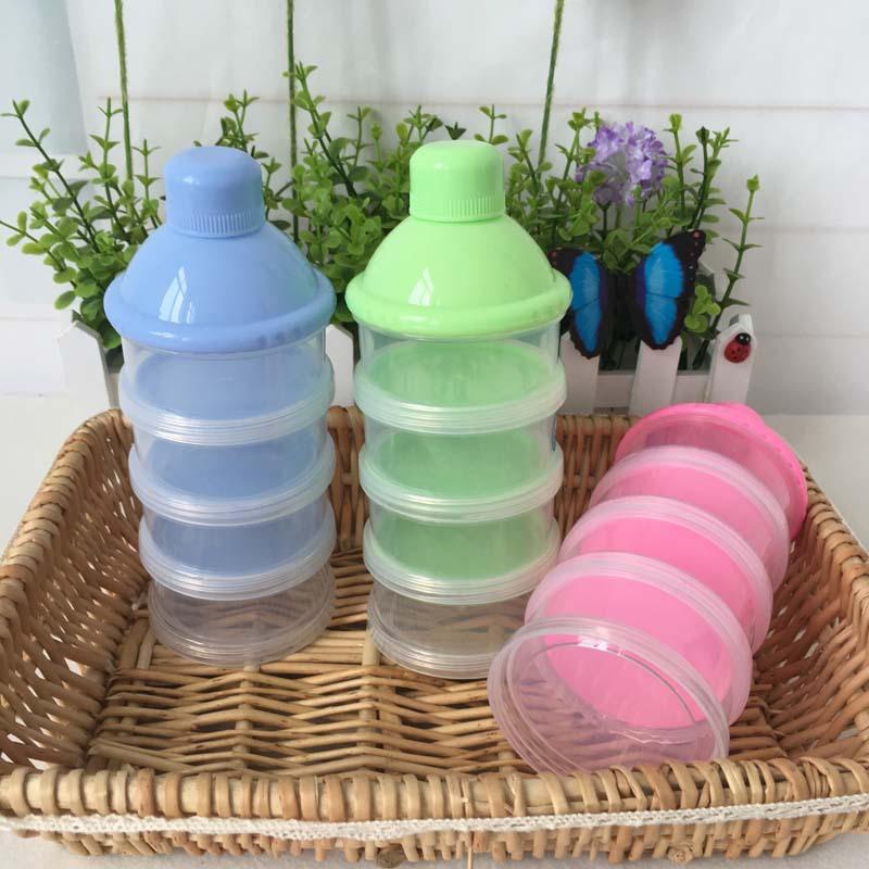 Baby fourlayer milk powder box baby out portable milk powder box