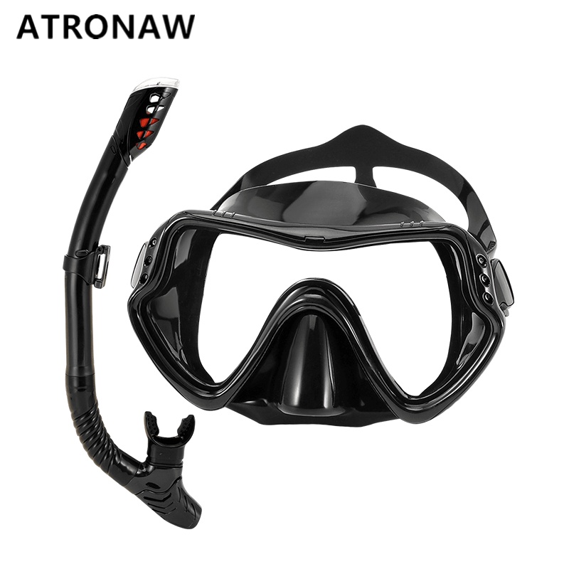 ATRONAW Snorkeling Set Diving Goggles Tempered Glass Scuba Diving Mask ...