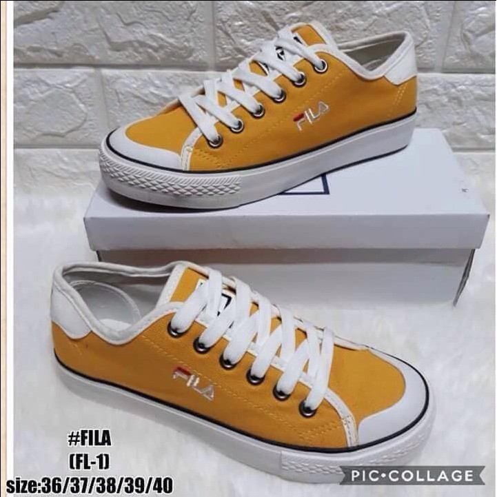 mustard fila shoes