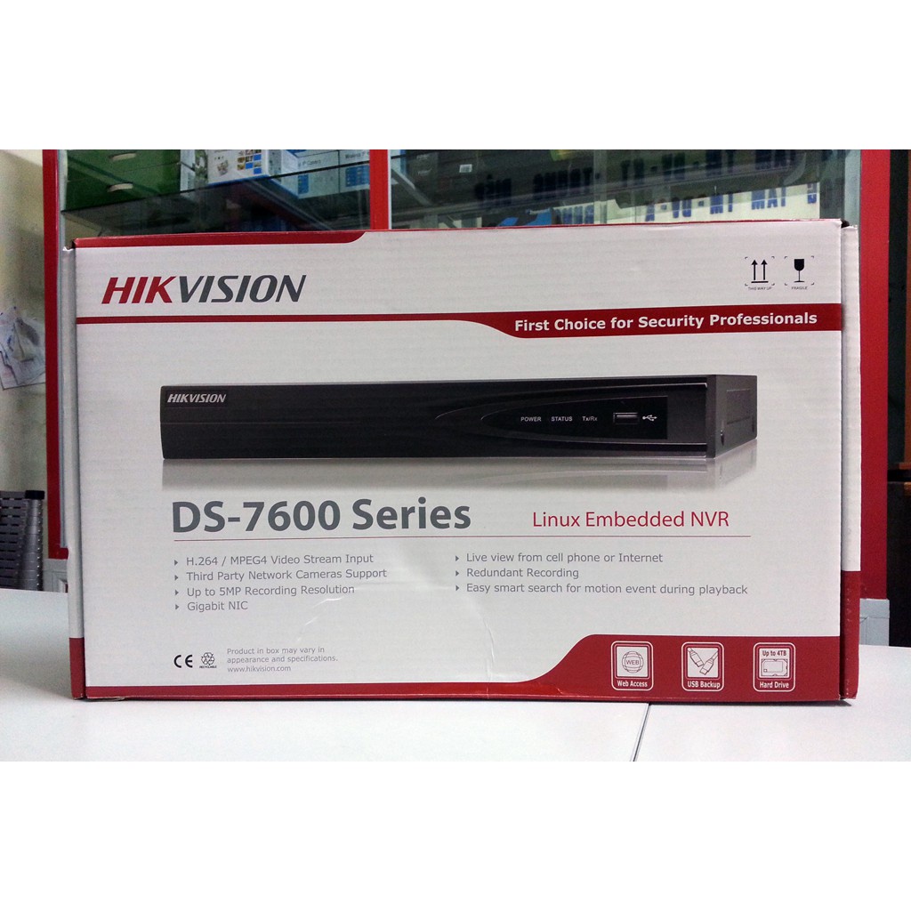 Nvr IP Recorder Series 76xx 4/8/16/32 Channels DS-7604NI-K1, DS-7608NI-K1, DS-7616NI-K1 Compressed Standard H.265 + #2