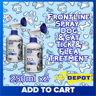 [AUTHENTIC] Frontline Plus Fipronil Spray (250ml) for DOGS & CATS Tick and Flea (SET OF 2)