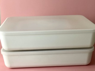 2 Storage Box Plastic White Organizer with Lid | Shopee Philippines