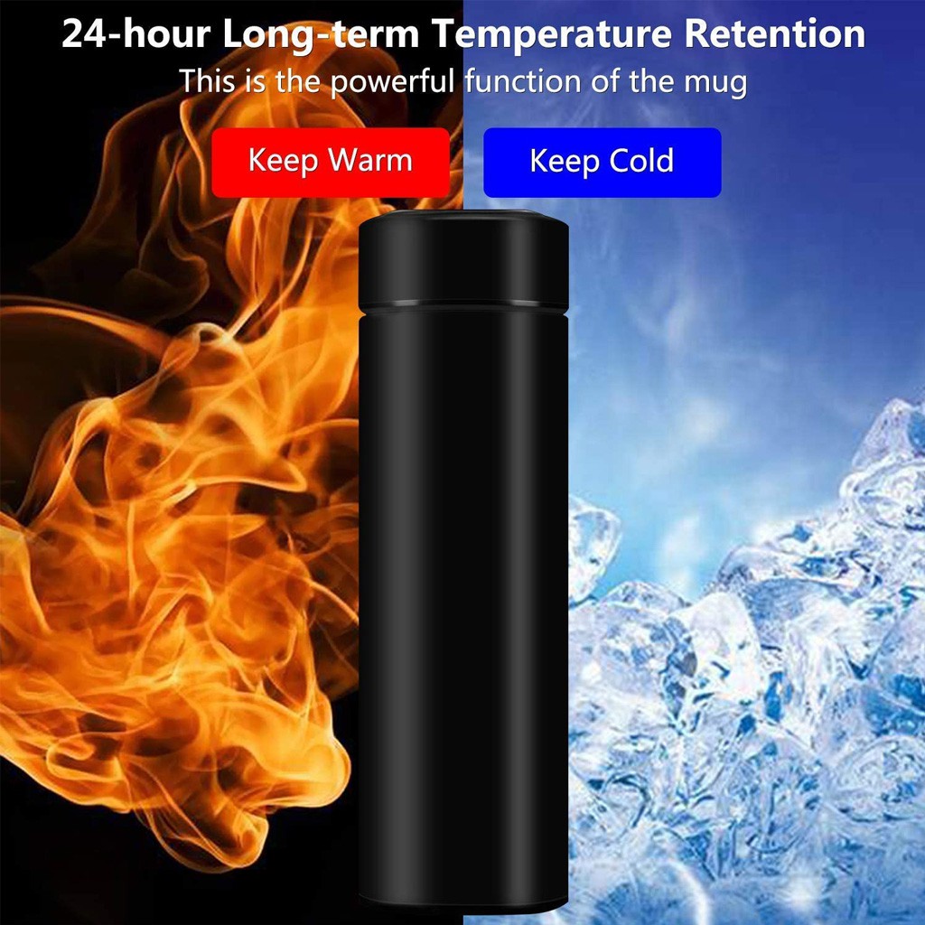 Premium Touch Screen Digital Temperature Display Double Wall Stainless Steel Vacuum Tumbler For Gift
