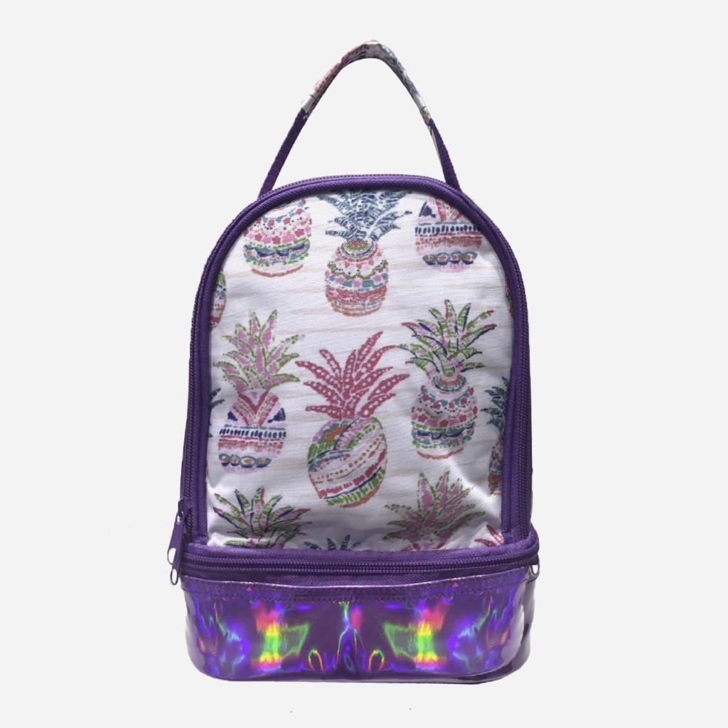 pineapple insulated lunch bag