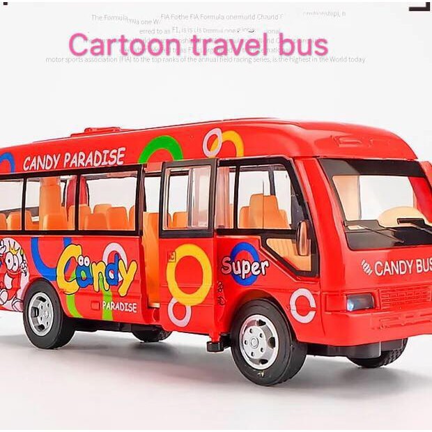 Cartoon travel BUS ALLOY CAR MODEL | Shopee Philippines