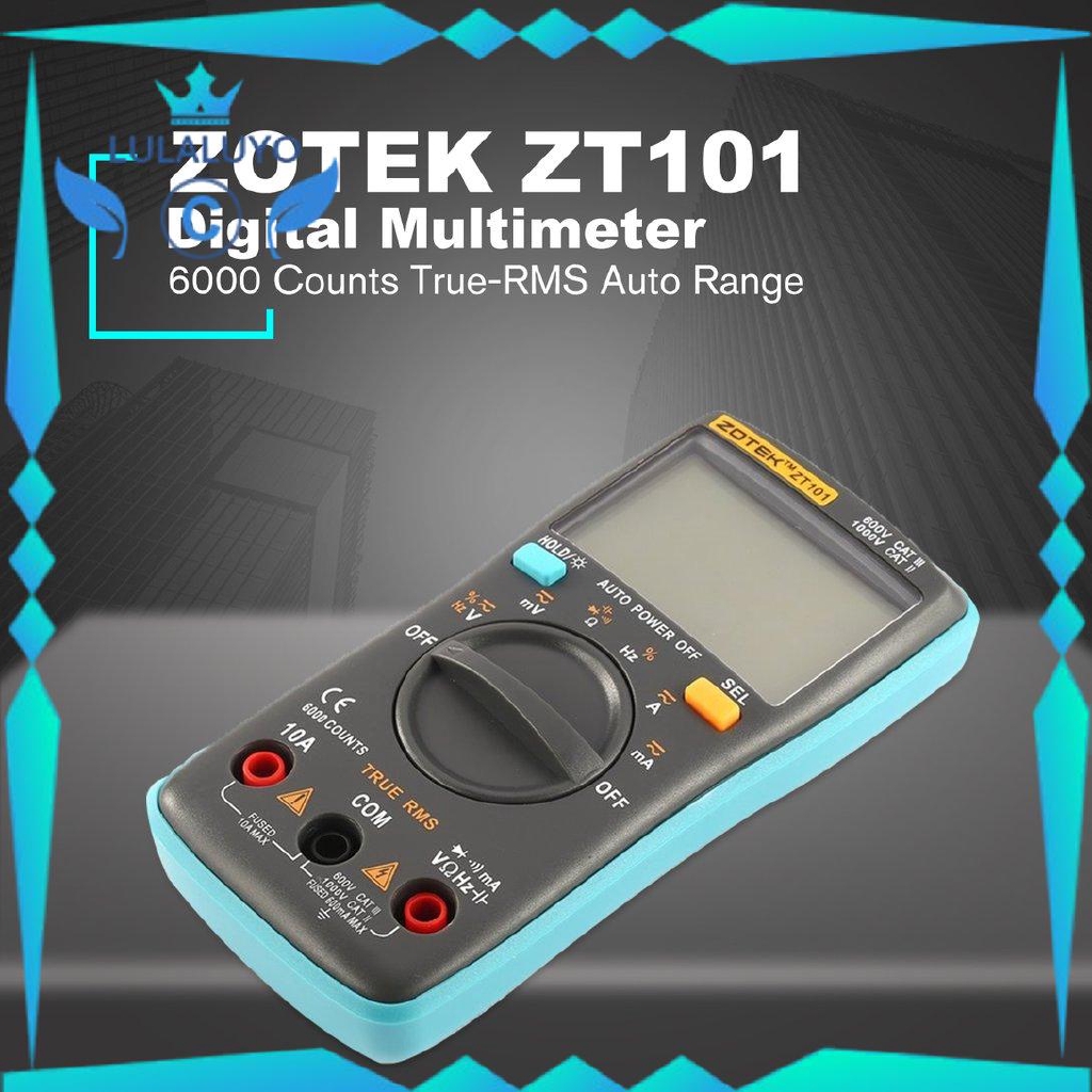 ZOTEK ZT102 ZT101 ZT100 Mini 6000 Counts Digital Multimeter AC/DC ...