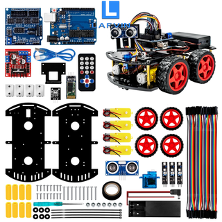 【Ready Stock】DIY Smart Robot Car Kit for Arduino UNO R3(Free Tutorial )Intelligent and Educational Toy Robot