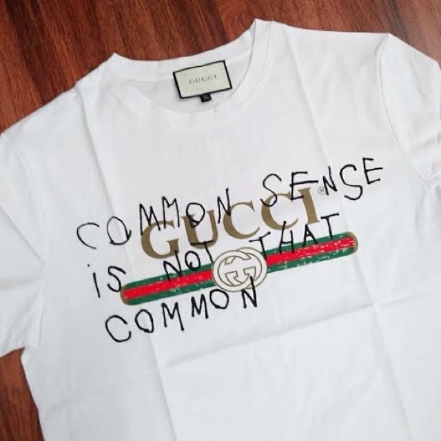 gucci common sense is not that common tee