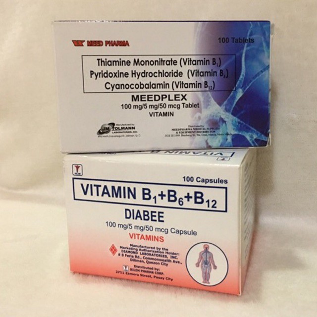 100 Capsules / Tablets | Vitamin B Complex (B1+B2+B12 ...