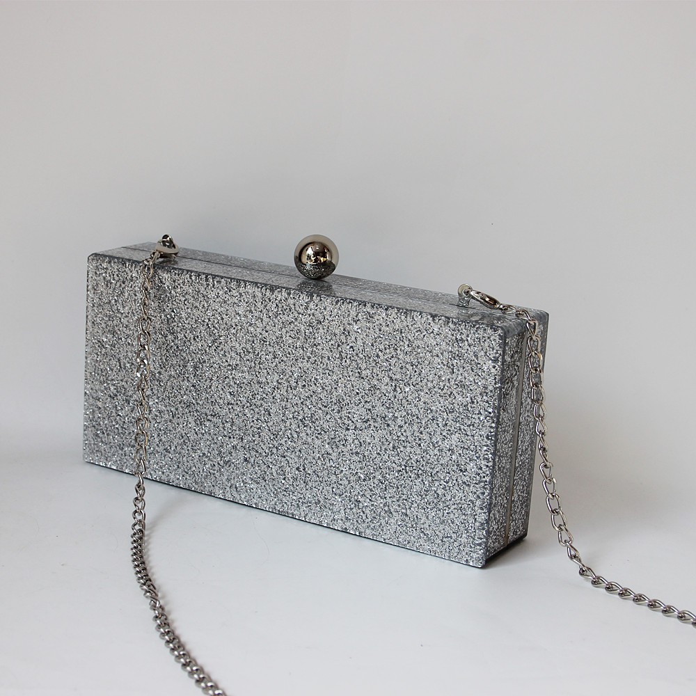 silver clutch bag prom