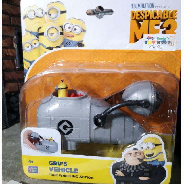 New Despicable Me 3 Gru S Free Wheeling Vehicle With Minion Toy Figure Toys Hobbies Fzgil Tv Movie Character Toys