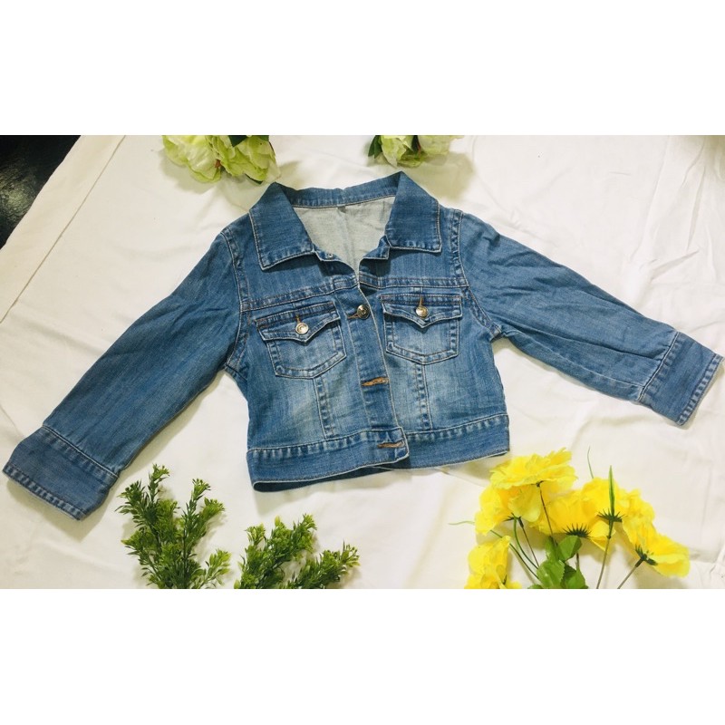 denim crop jacket women