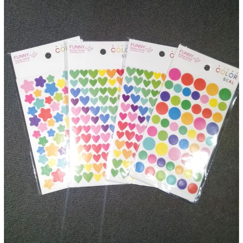 Sticker Sheet (Heart, Star) Shopee Philippines