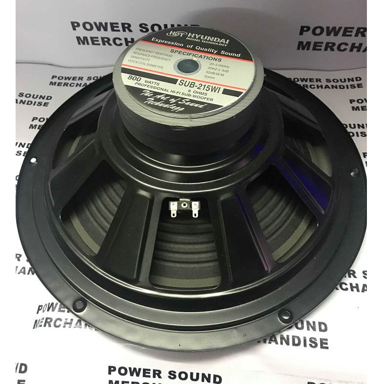 15" Hyundai Subwoofer Sub215wi 800 Watts Dual with Cover