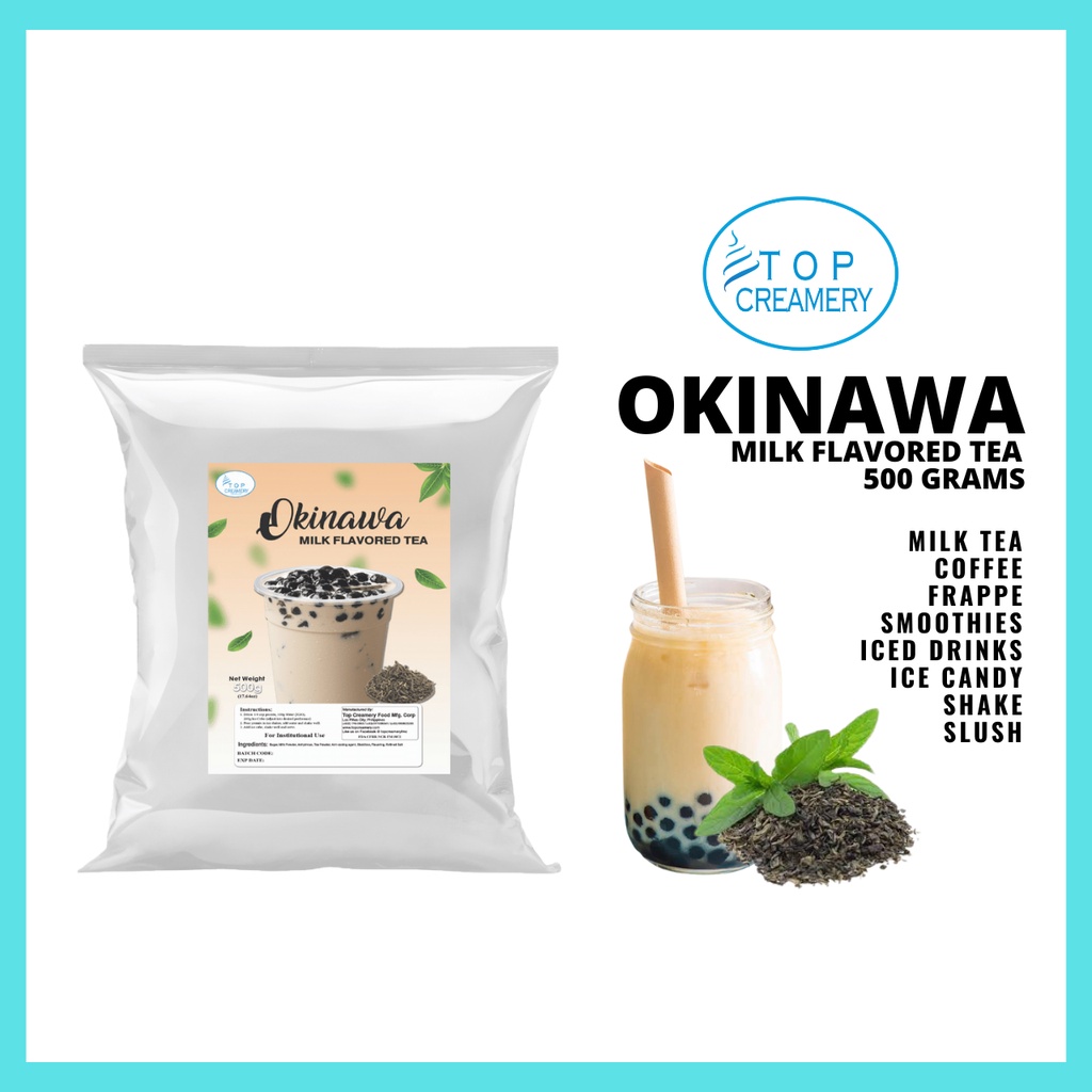 OKINAWA MILK TEA FLAVORED POWDER (500 G) - TOP CREAMERY | Shopee ...