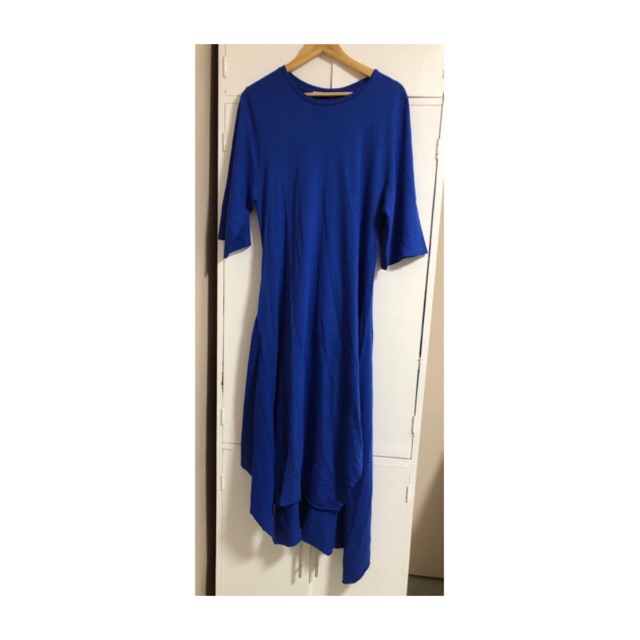 zara maxi blue dress