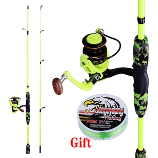 camouflage fishing rod and reel combo
