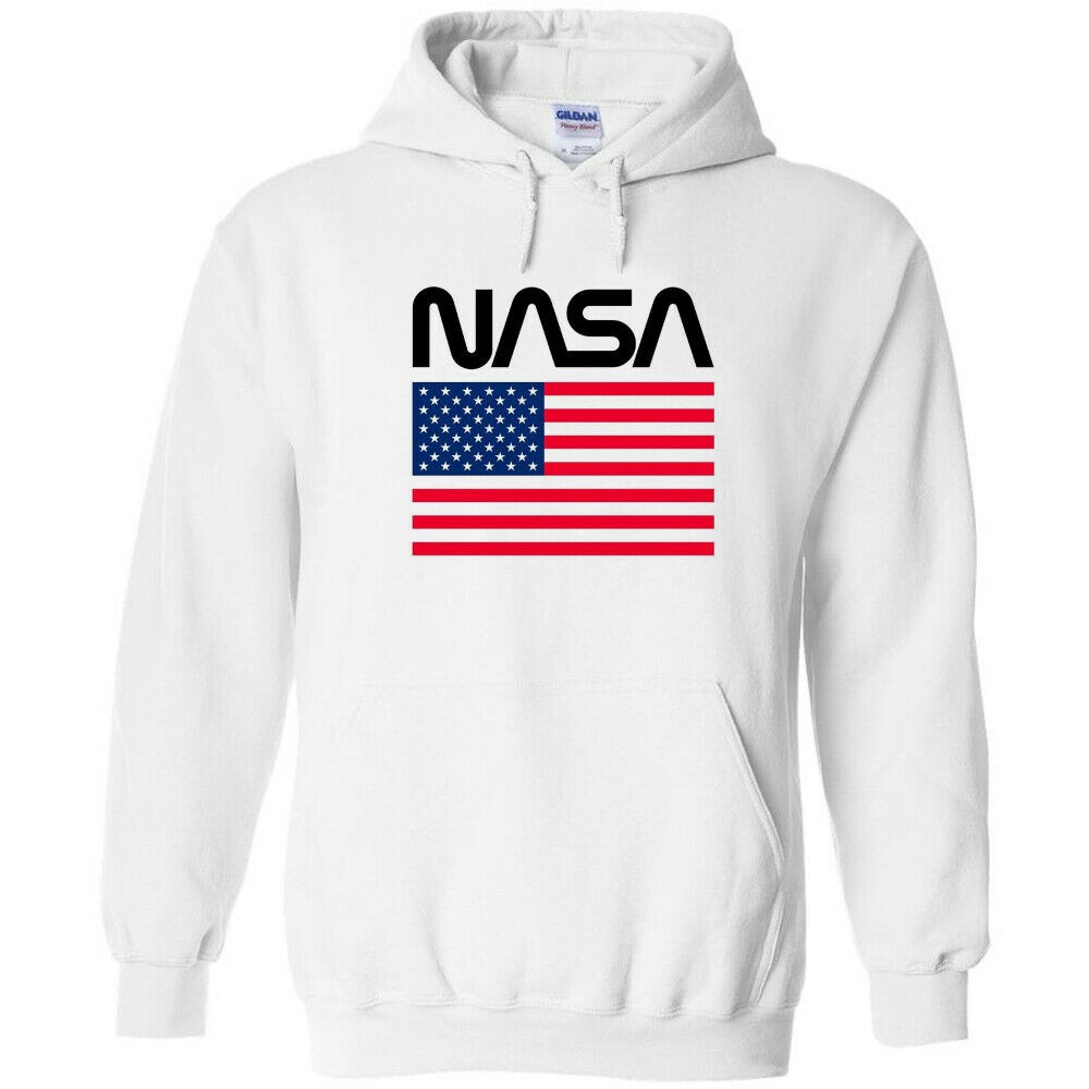 nasa hoodie with flags