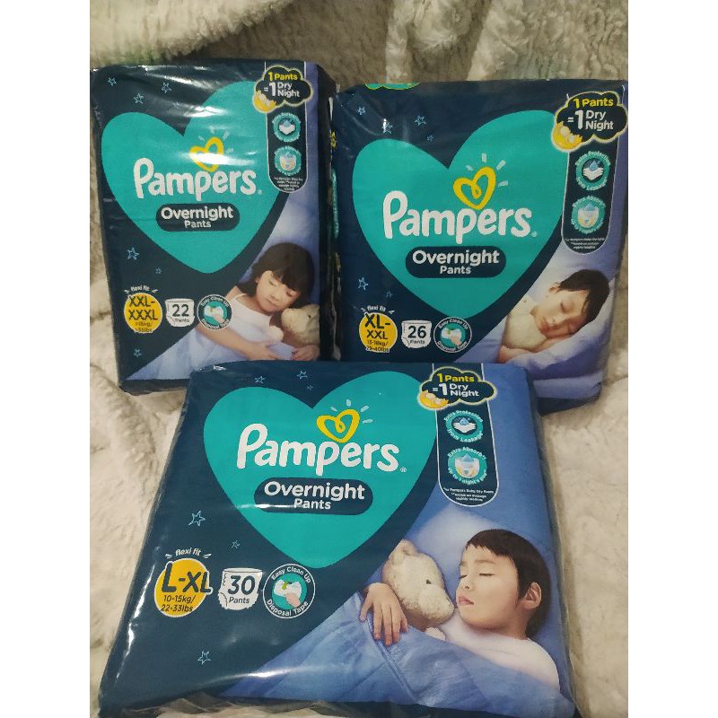 pampers overnight pants