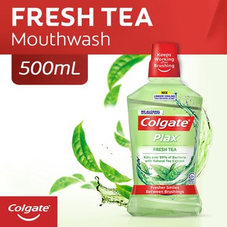 Colgate Plax Antibacterial Mouthwash Fresh Tea Mild Flavor 500mL #2