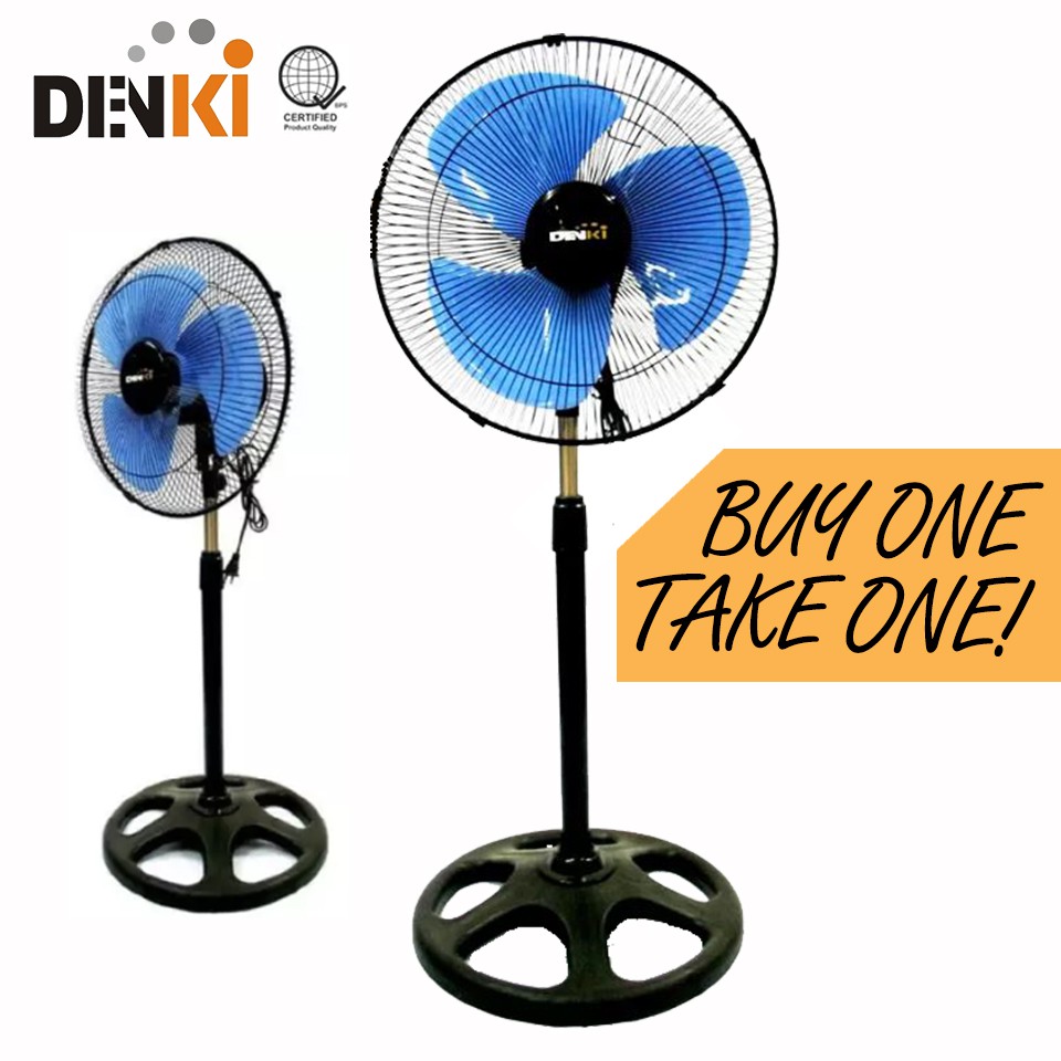 Denki 16 Blue Stand Fan Buy 1 Take 1 Shopee Philippines