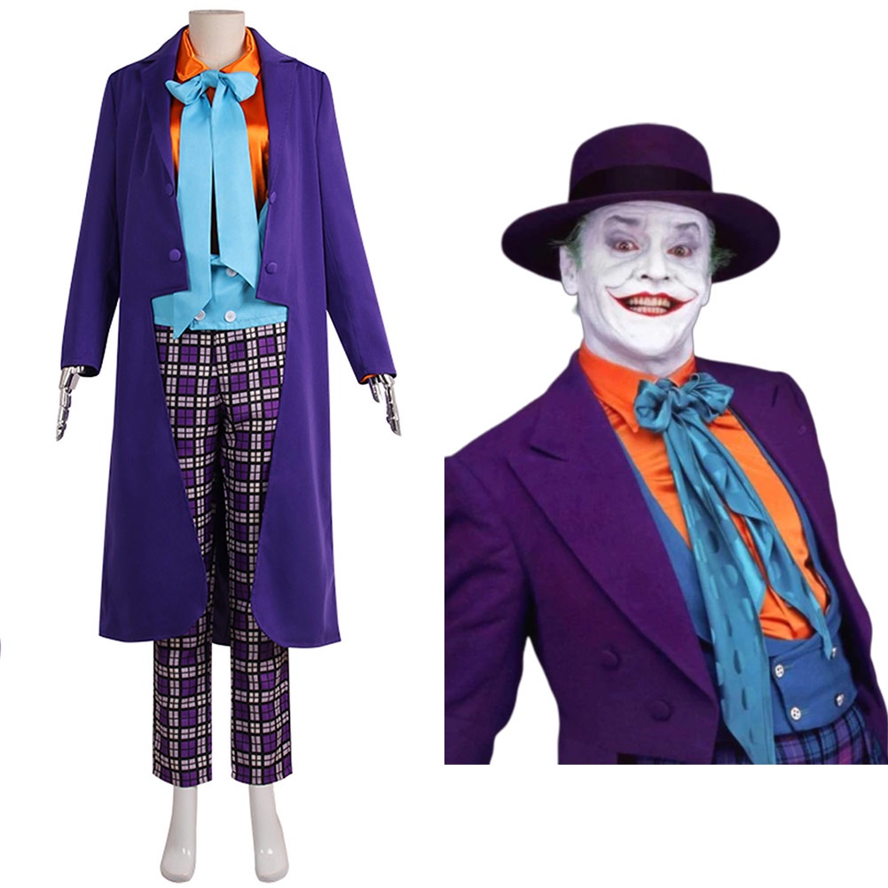 Toitaly Adult Joker Jack Nicholson Costume Cosplay Jack Nicholson Joker ...