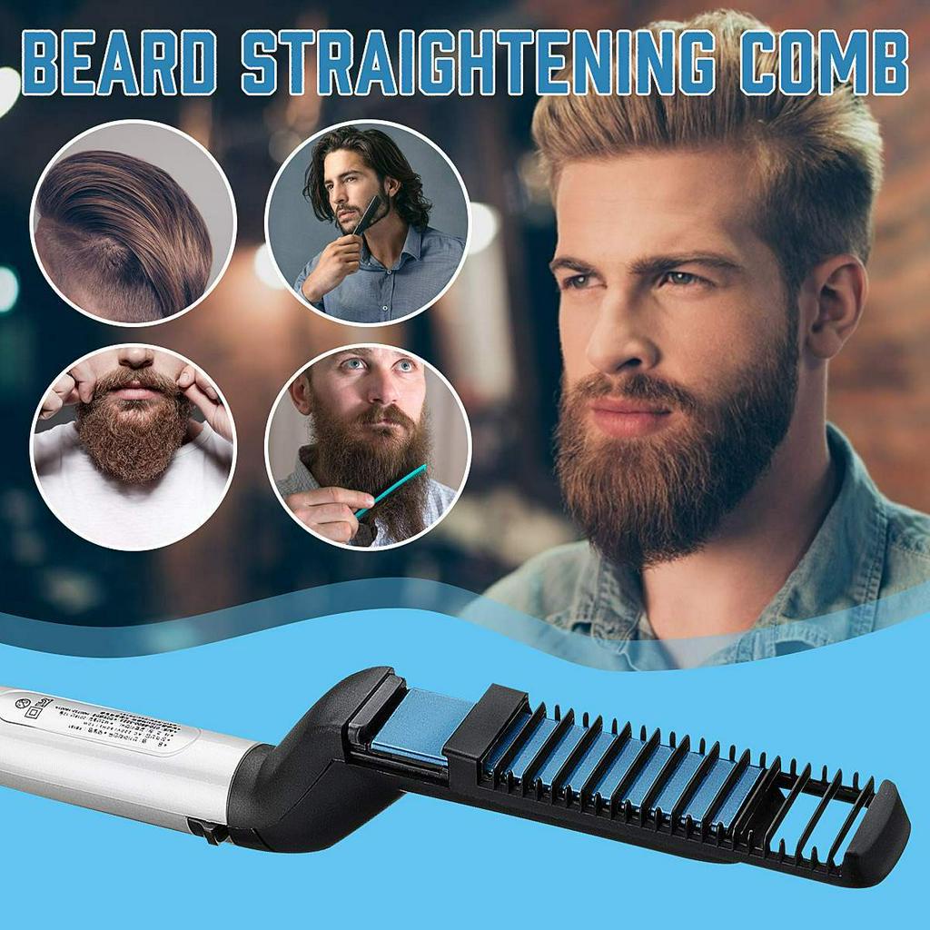 Spot Free Shipping]Multifunctional Electric Hair Styling Comb For Men Hair  straightener Quick Beard | Shopee Philippines