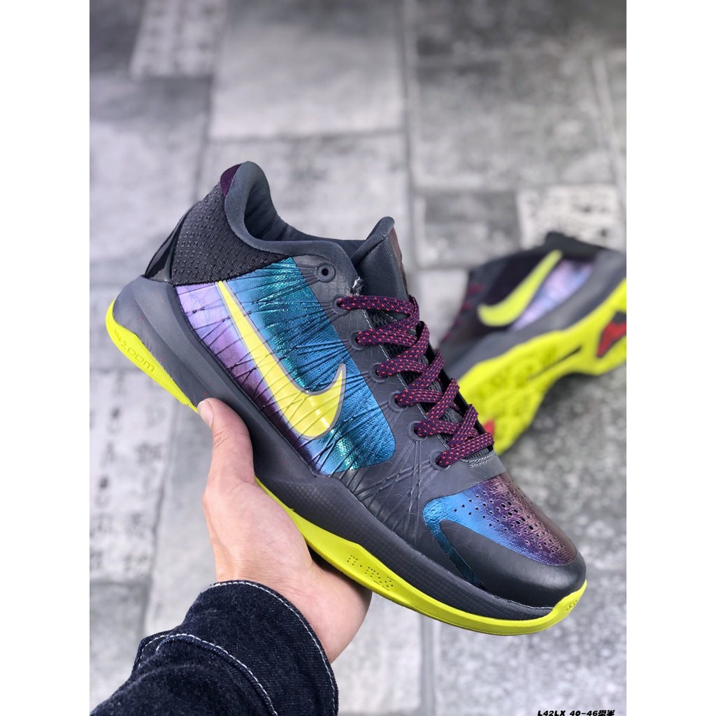 purple yellow sneakers