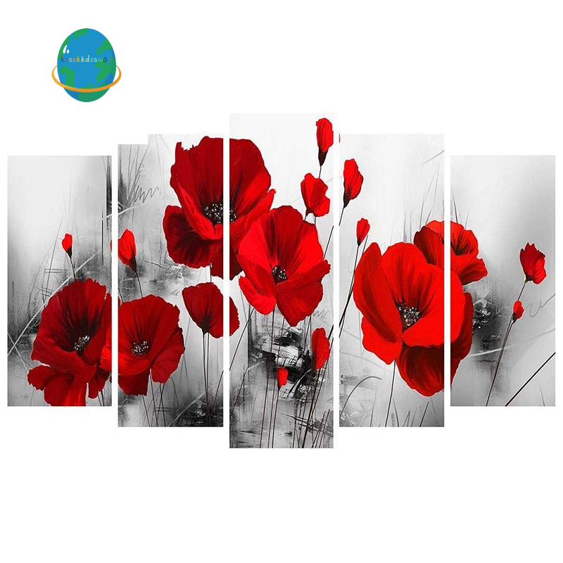 16+ Most Red flower canvas wall art images information