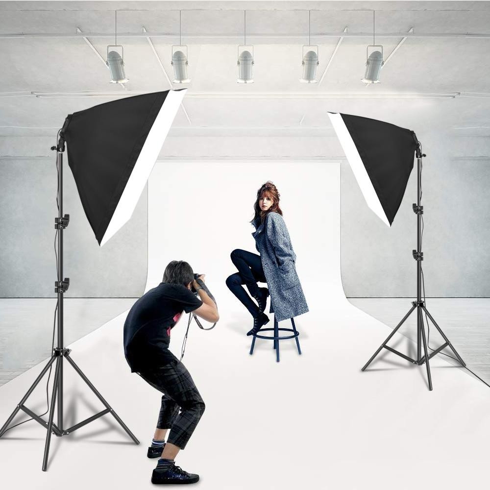 2PCS Soft Light Box 50 * 70cm Light Box Kit E2745WLED Light + Studio