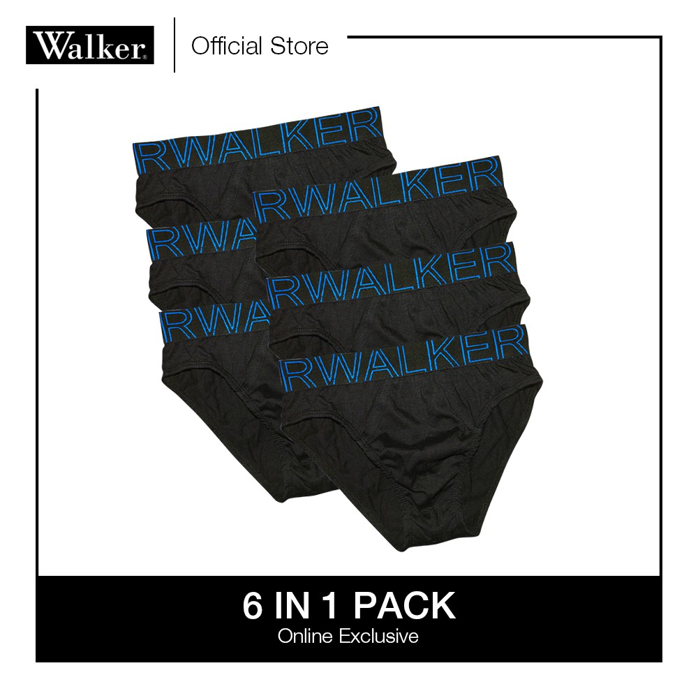 Walker Organic Cotton USA Comfort Signature Modern Brief Blue Logo (6 ...