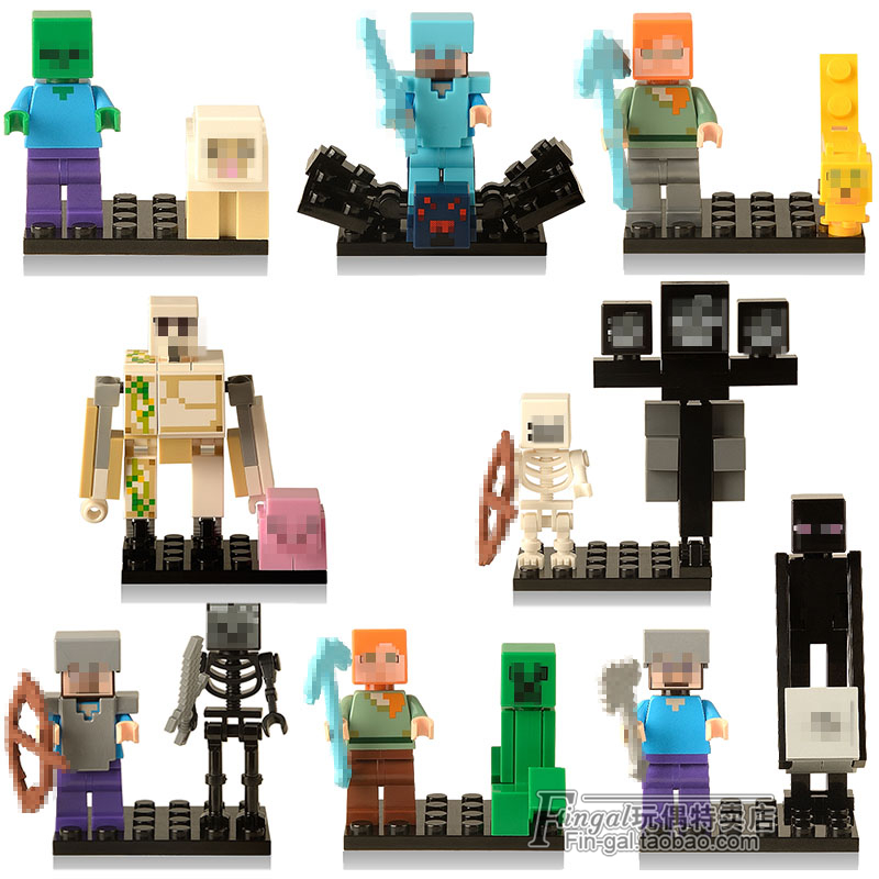 2in1 Custom Lego Minecraft Mini Figures Story Mode Steve Alex Wither Golem Shopee Philippines